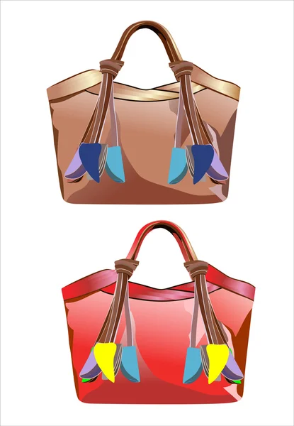 Дизайнерські жіночі сумки. векторний — стоковий вектор