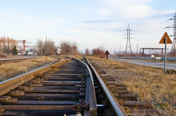 El ferrocarril una encrucijada — Foto de Stock