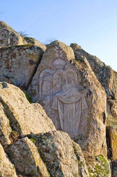 stock image Granite fresco of Maiden Maria