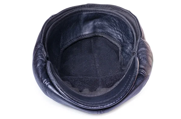 The turned leather cap close up — Stock Photo, Image