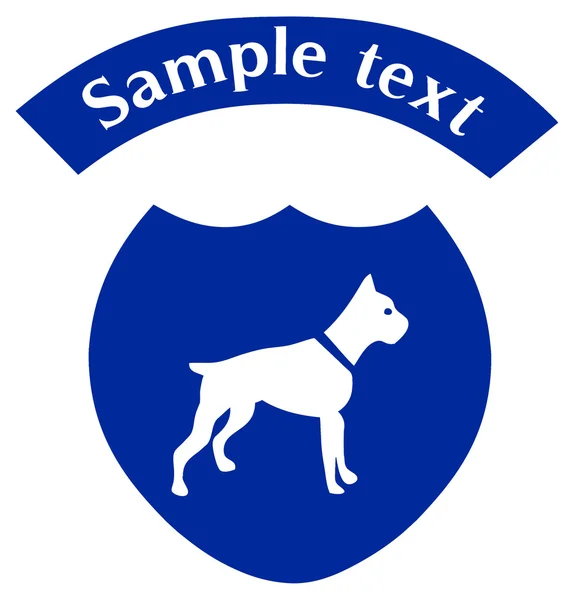 Emblema, cão — Vetor de Stock