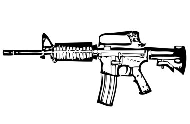 Military rifle clipart