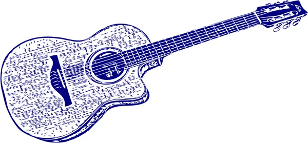 Guitare classique — Image vectorielle