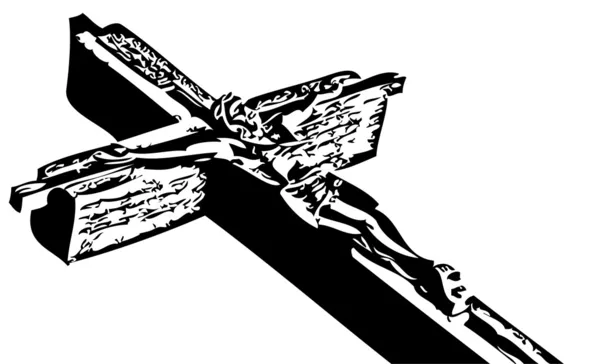 Jésus sur la croix — Image vectorielle