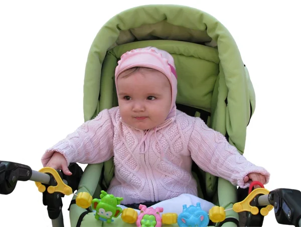 Kız bebek arabası — Stok fotoğraf