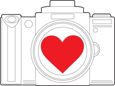 Camera Heart clipart