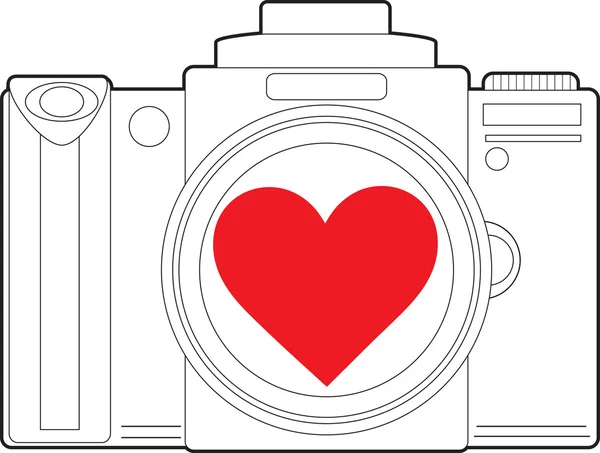 stock vector Camera Heart