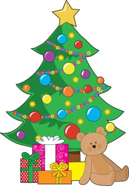 Christmas Teddy Bear clipart