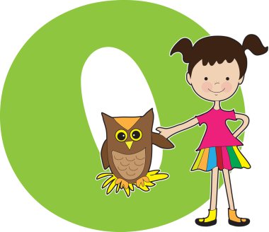 Alphabet Girl O clipart