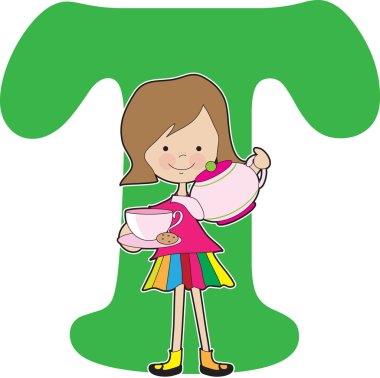 Alphabet Girl T clipart