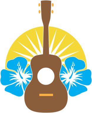 Ukulele Hibiscus clipart