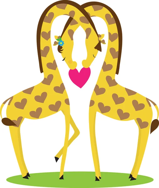 Giraffe Love — Stock Vector