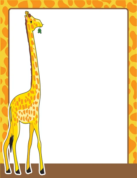 Giraffe grens — Stockvector