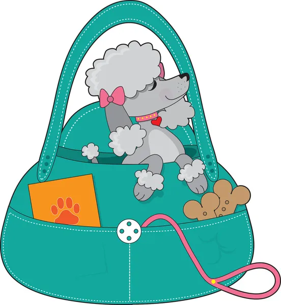 Travel Poodle — Stock Vector