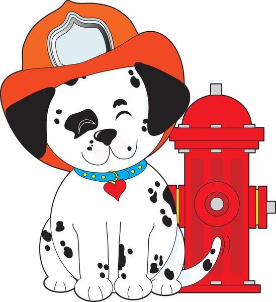 Dalmatian cão de fogo Vetores De Stock Royalty-Free