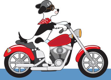 Dog Motorcycle clipart