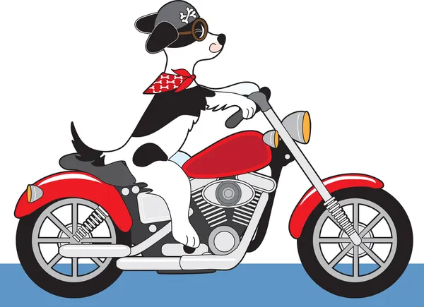 Dog Motorcycle — Stock Vector