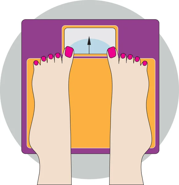 Fötter i skala — Stock vektor