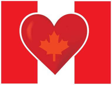 kalp Kanada bayrağı