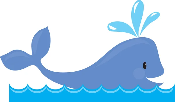 Whale simning — Stock vektor