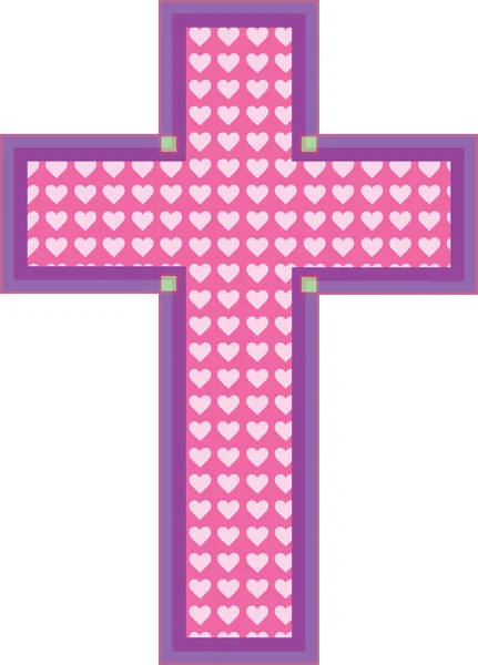 Croix du cœur — Image vectorielle