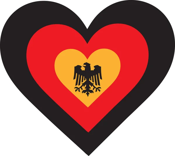 Germany Heart — Stock Vector