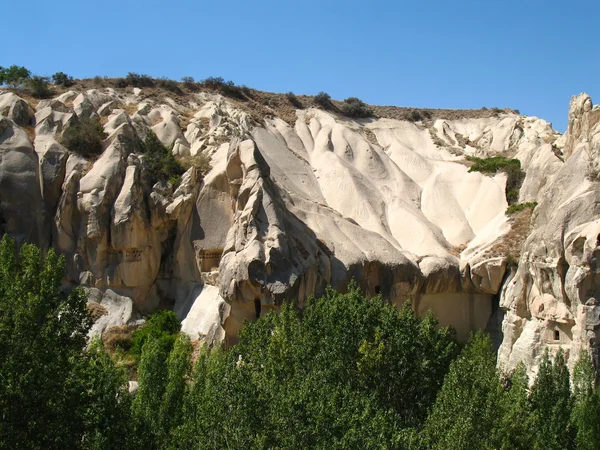 stock image Ancient cave city in Goreme, Cappadocia, Turkey