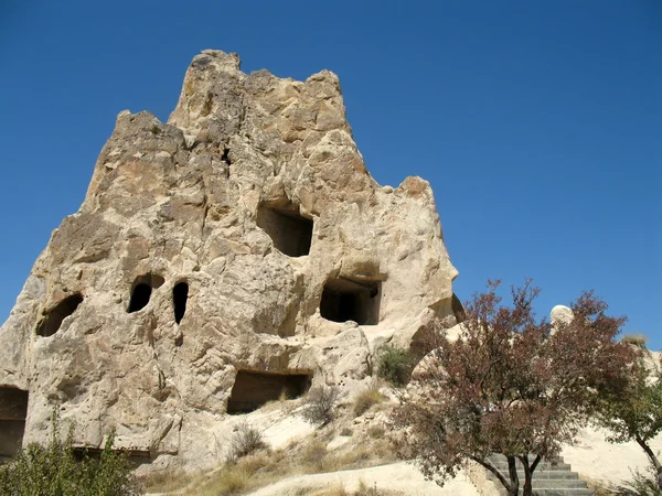 Ancient cave city in Goreme, Cappadocia, Turkey — Stock Photo, Image