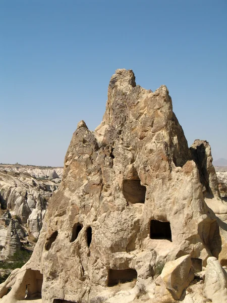 Jeskynní město v goreme, Kappadokie, Turecko — Stock fotografie