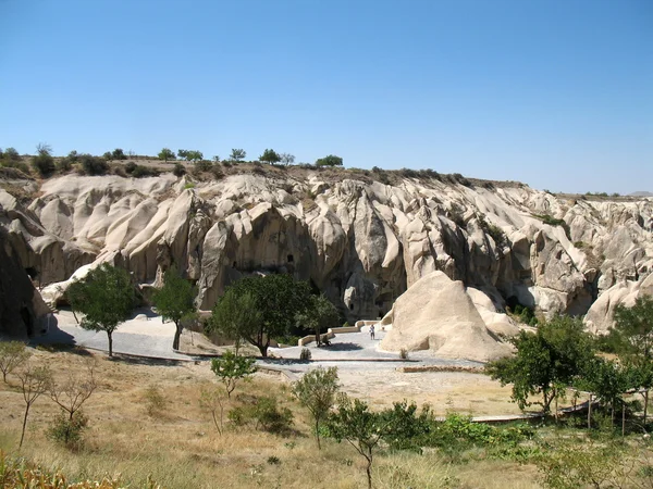 Antigua ciudad cueva en Goreme, Capadocia, Turquía —  Fotos de Stock
