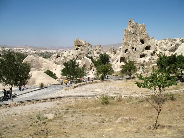 Πόλη της αρχαίας σπήλαιο στο Γκιόρεμε, Καππαδοκία, Τουρκία — Φωτογραφία Αρχείου