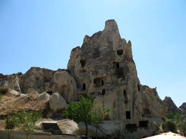 Antigua ciudad cueva en Goreme, Capadocia, Turquía —  Fotos de Stock