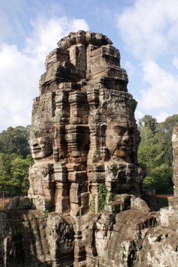 Antik bayon tapınakta angkor Kamboçya