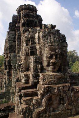 Antik bayon tapınakta angkor Kamboçya