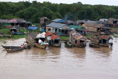 Floating House on the Tonle Sap lake, near Angkor and Siem reap, Cambodia