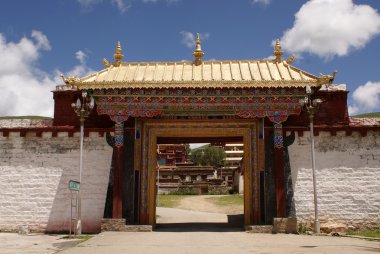 Buddist Monastery in Litang, Tibet, China clipart