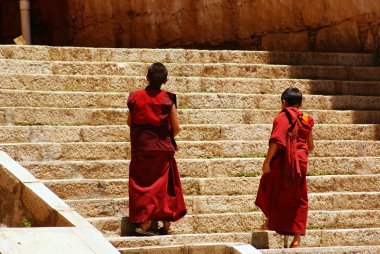 Buddist Manastırı litang, tibet, Çin