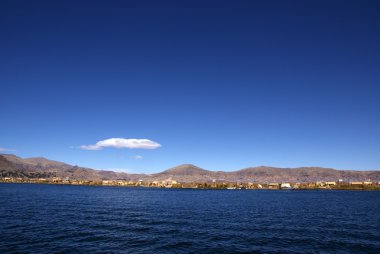 Uros - titcaca gölün Peru yüzen ada