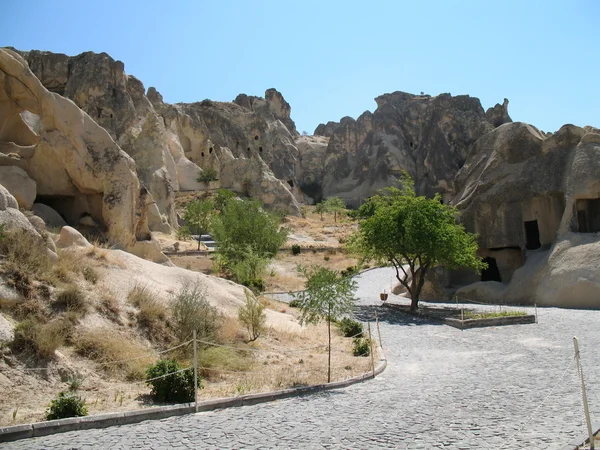 Πόλη σπήλαιο του Uchisar στην Καππαδοκία, Τουρκία — Φωτογραφία Αρχείου