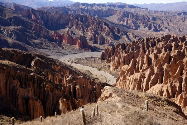 Deserto, paisagem andina com cânion, Tupiza, Bolívia — Fotografia de Stock