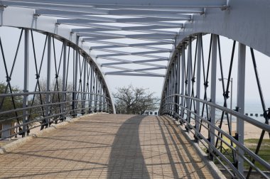 Bridge to Beach in Chicago clipart