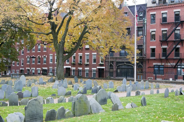 在波士顿的墓地 — 图库照片