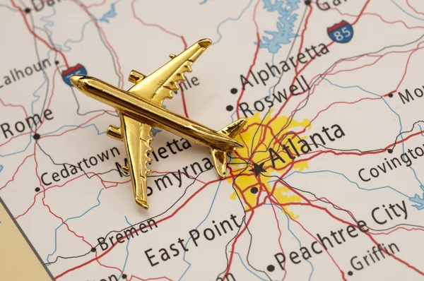 Plane Leaving Atlanta — Stock Photo, Image