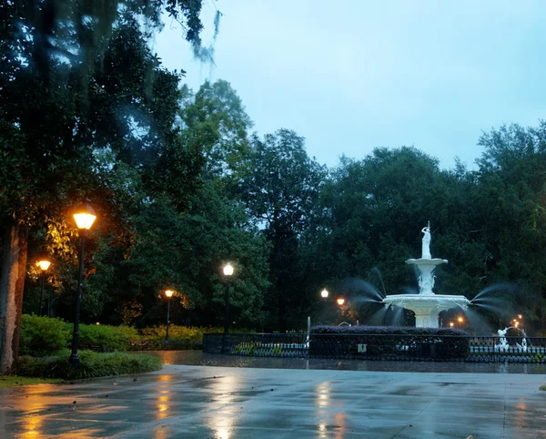Fountain in Savannah — Stock Photo, Image