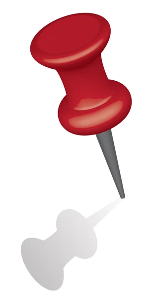 Red push pin — Stock Photo, Image