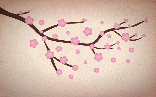 Grunge-Kirschblüte — Stockfoto