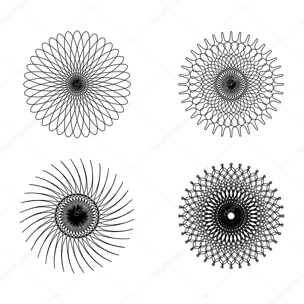 Spirograph elements ⬇ Vector Image by © artshock Vector Stock 10128230