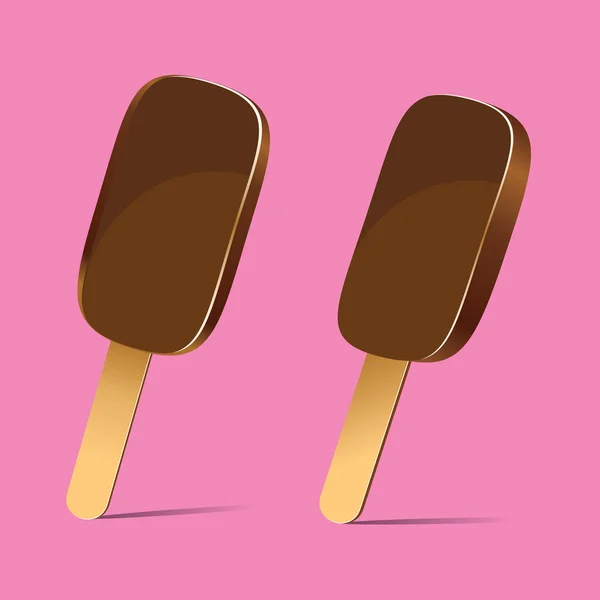 チョコレートアイスクリーム — ストックベクタ
