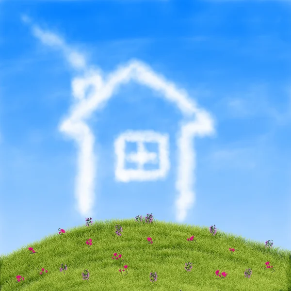 House of clouds — Stock Photo, Image
