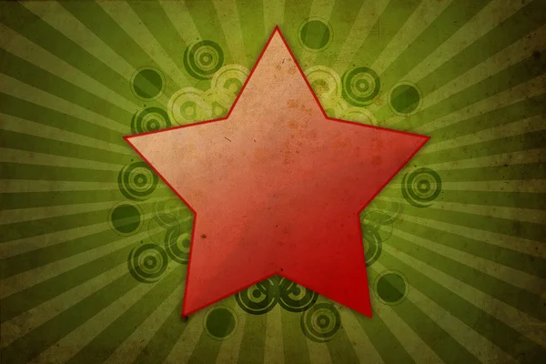 Grunge červená hvězda — Stock fotografie